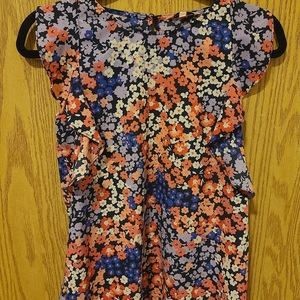 Juicy couture floral ruffle sleeve tank